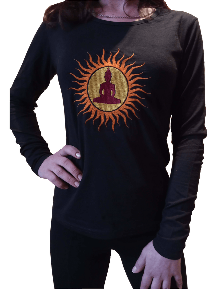 176 Дамска блуза с бродерия Слънце Буда