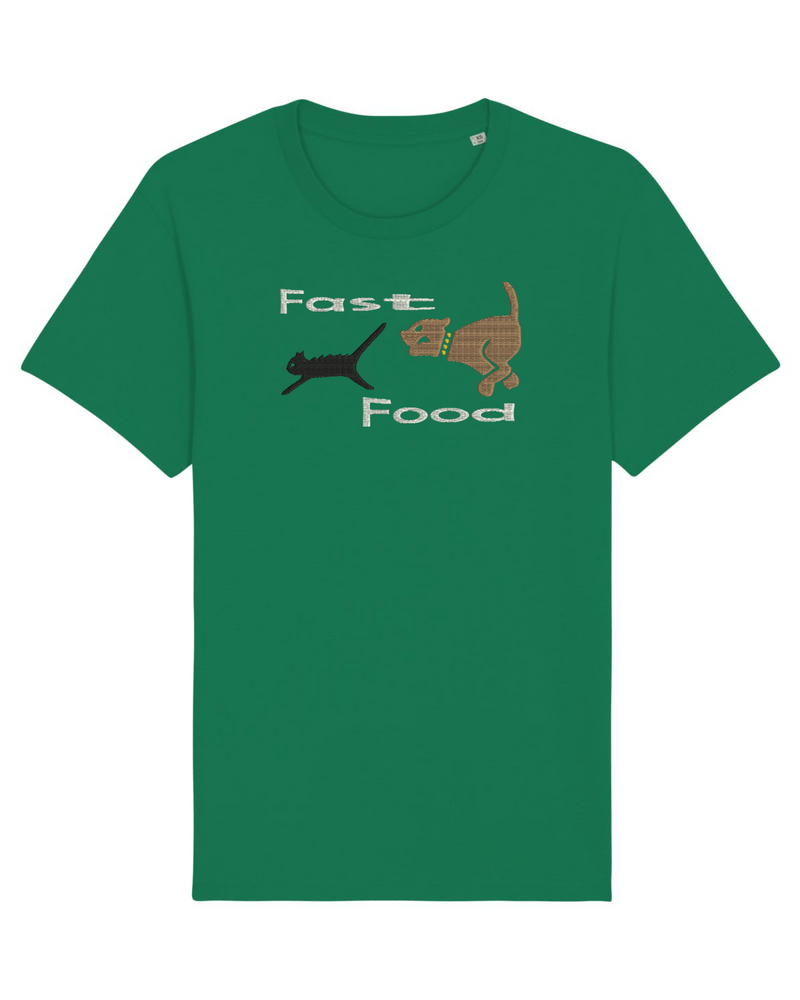 Мъжка тениска с бродерия Fast Food