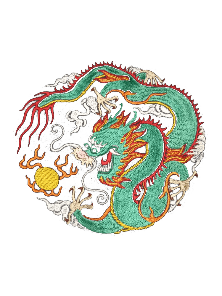 Мъжко худи с бродерия Китайски Дракон