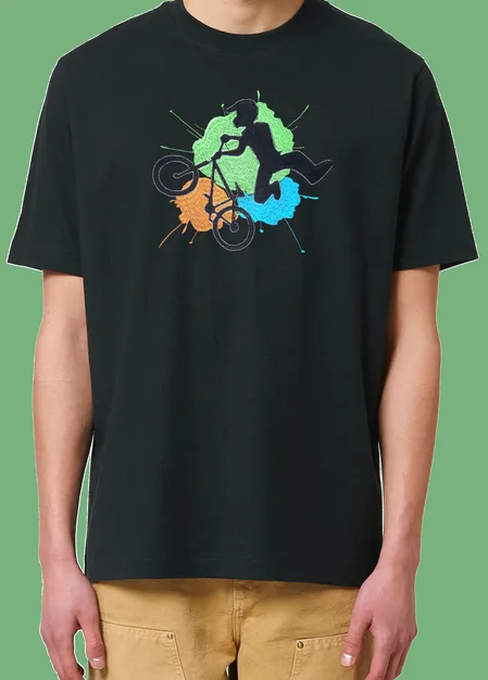 398 Мъжка тениска с бродерия BMX