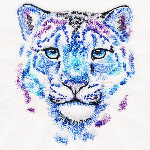 Детско худи с бродерия Снежен леопард