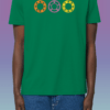 bike_Green_shirt_zubni_kolela Мъжка тениска с бродерия за байкъри Зъбни колела