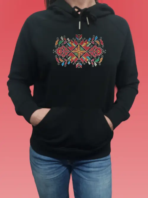 lazarki_urban_woman_black Дамско худи с бродерия Лазарки