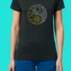 In_Yan_Black_shirt Дамска тениска с бродерия Ин и Ян