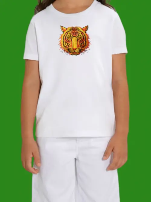 Детска тениска с бродерия Тигър
