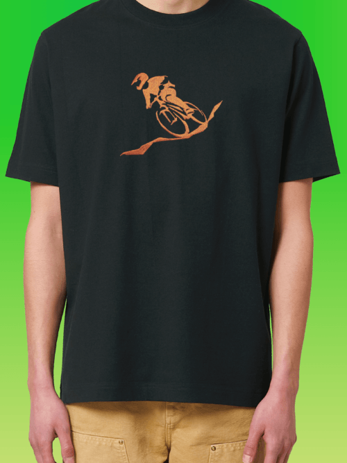 Мъжка тениска с бродерия Планински байк