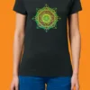 Дамска тениска с бродерия Магическа мандала