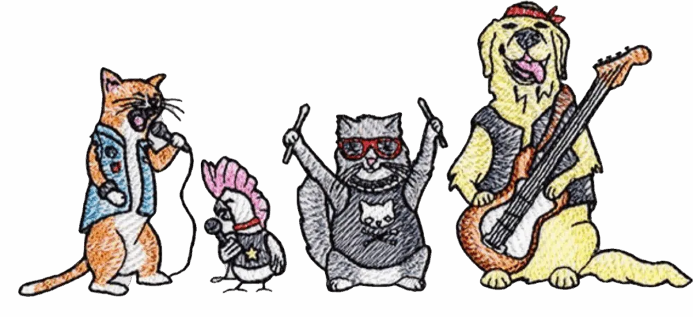 Детска тениска с бродерия Улични музиканти