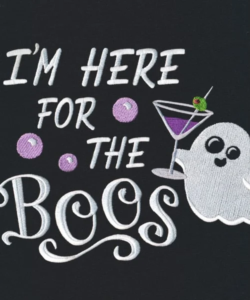 Мъжко худи с бродерия Im Here for the Boos