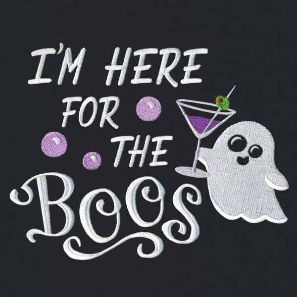 Мъжко худи с бродерия Im Here for the Boos