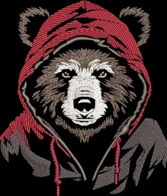 Мъжко худи с бродерия Мечка Urban