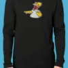 homer_haha_men_black_tshirt_long Мъжка тениска с бродерия Хоумър Симпсън