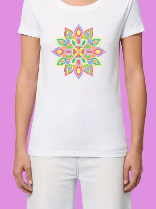 mandala2_white_shirt Дамска тениска с бродерия Мандала 4