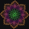 mendhika_madalion_site Дамска тениска с бродерия Мандала мадальон