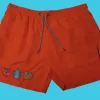 puffer_fish_swimming shorts_orange Плувни шорти с бродерия Риба балон, Мъжки бански, Къси панталони за плуване и спорт