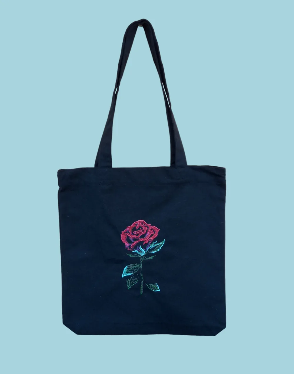 romantic_rouse Пазарска чанта с бродерия Романтична роза