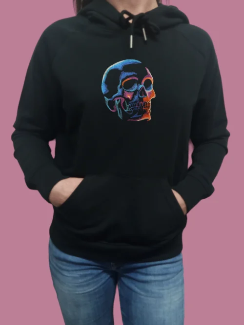 skull_art_woman_black_hoody Дамско худи с бродерия Череп