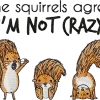 Дамска тениска Im Not Crazy Squirrels